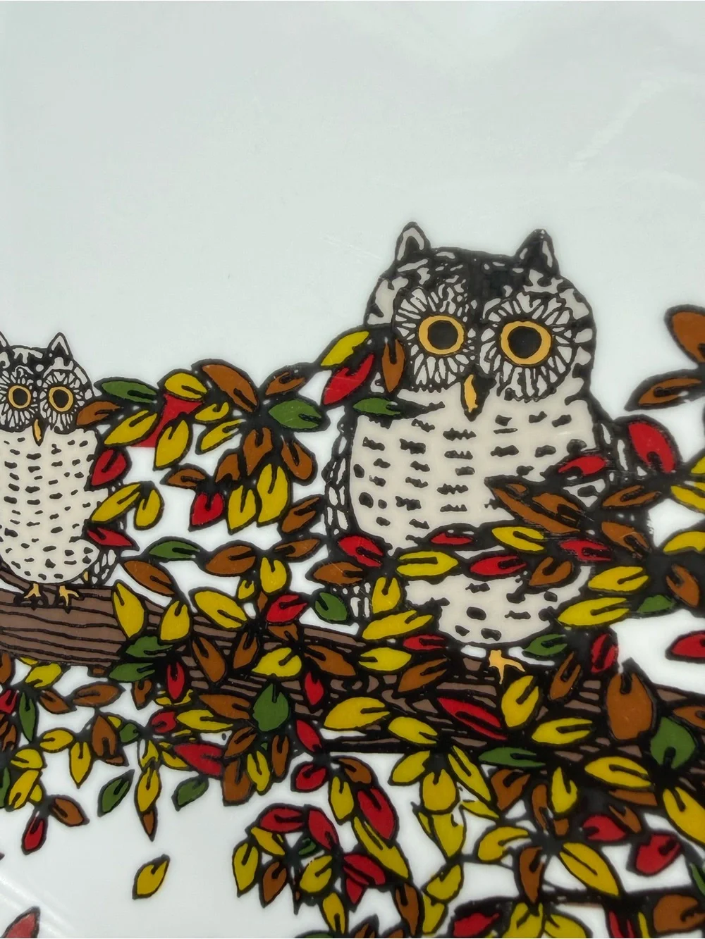 West elm set of 3 Whimsical Owl Plates Cottagecore Fall Decor